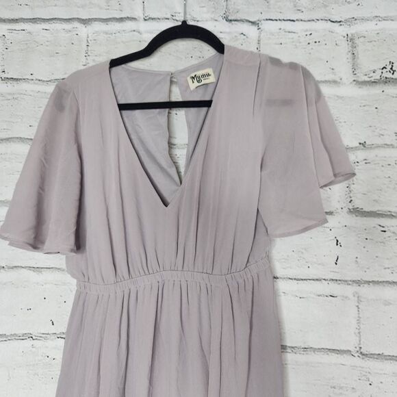 Show Me Your Mumu Emily Empire Maxi Dress Gray Size Small - Picture 2 of 12